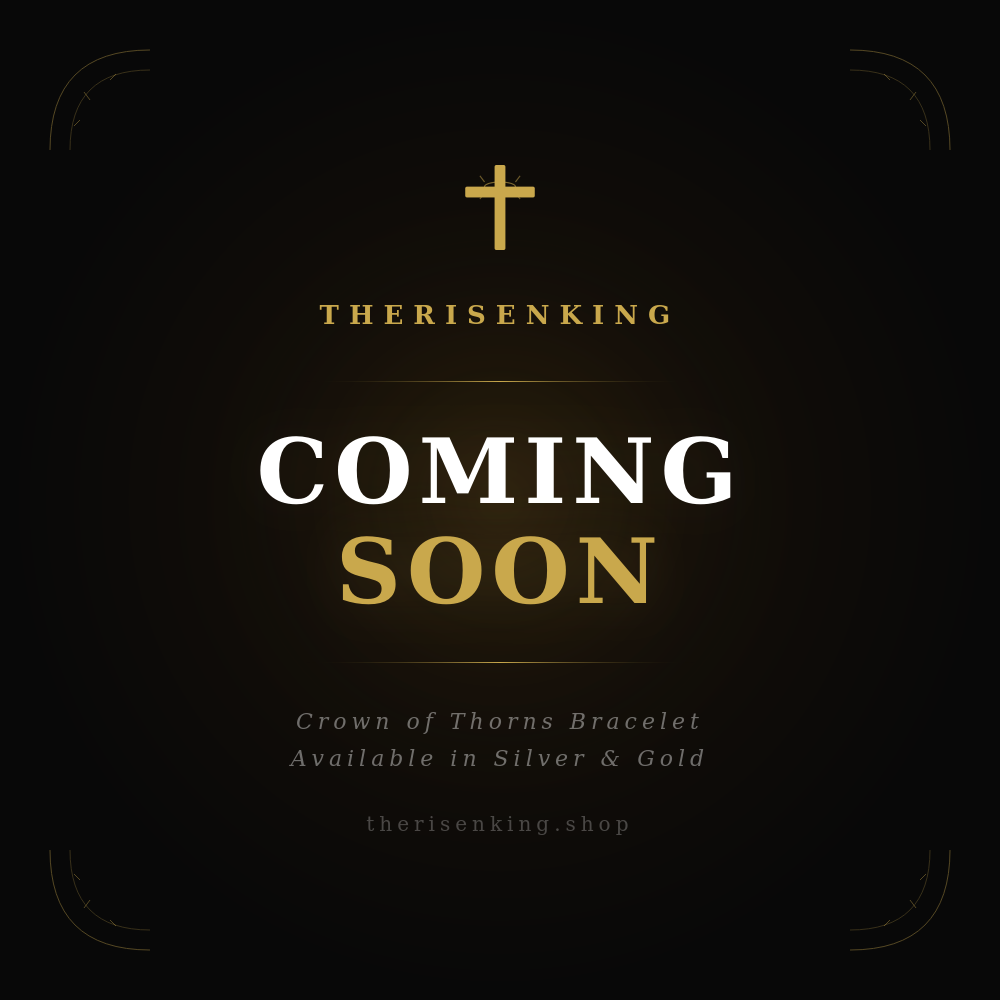 Crown of Thorns Cross Bracelet (Gold)